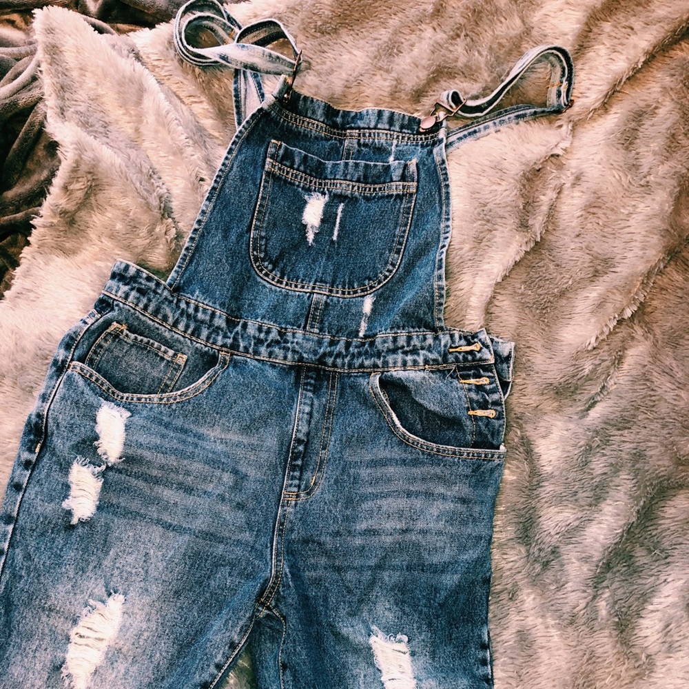 Forever 21 light-wash overalls (27)